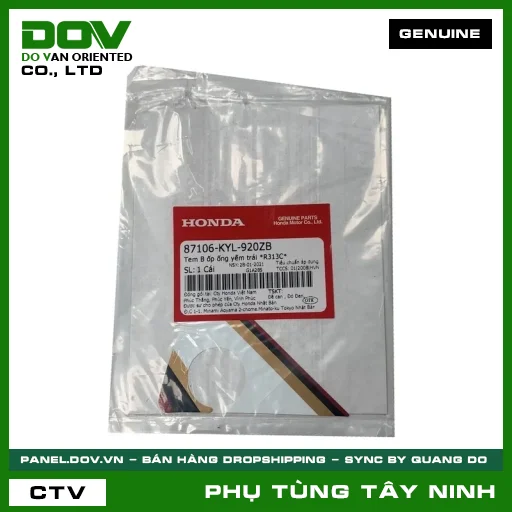 TEM B ỐP ỐNG YẾM TRÁI *R313C* — 87106KYL920ZB