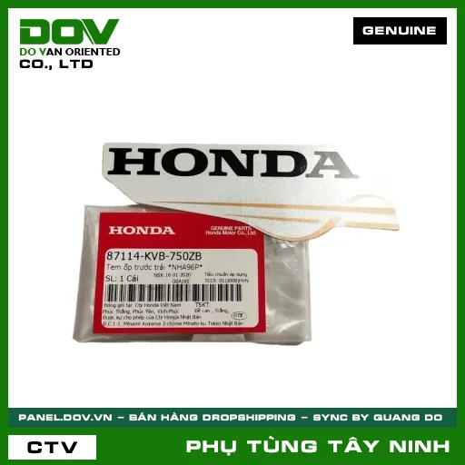 TEM ỐP TRƯỚC TRÁI *NHA96P* — 87114KVB750ZB