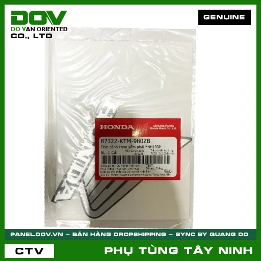 TEM CÁNH CHIM YẾM PHẢI *NH193P — 87122KTM980ZB