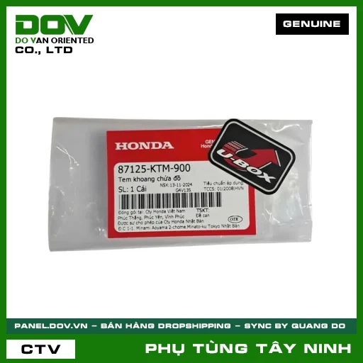 TEM KHOANG CHỨA ĐỒ — 87125KTM900