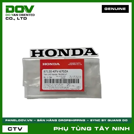 TEM CHỮ HONDA *R150CU* — 87130KFV670ZA