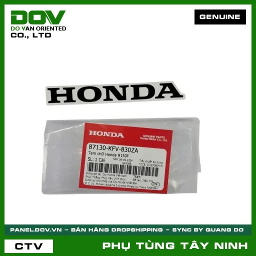 TEM CHỮ HONDA R150F — 87130KFV830ZA