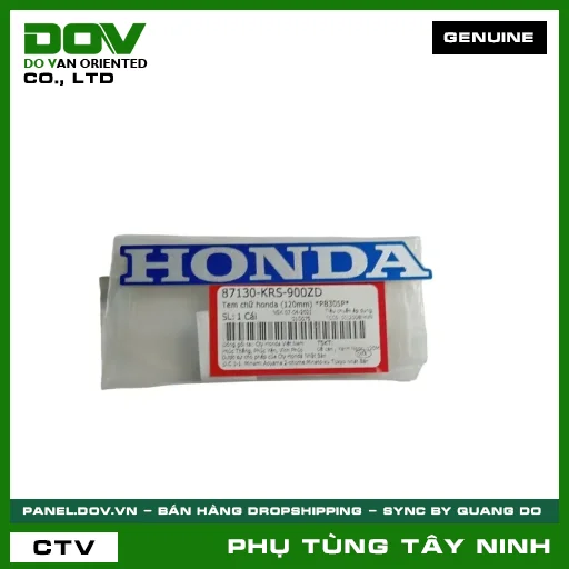 TEM CHỮ HONDA (120MM) *PB305P* — 87130KRS900ZD