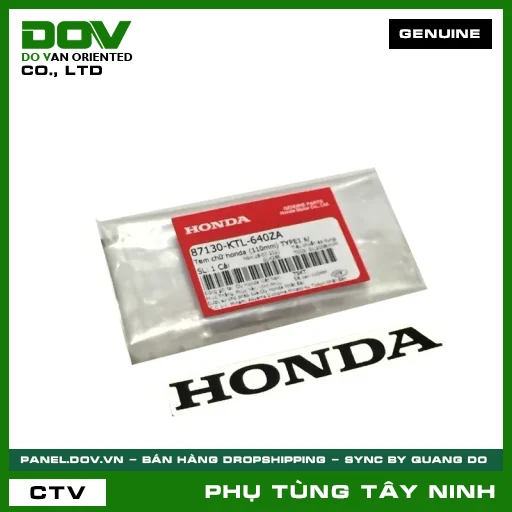 TEM CHỮ HONDA (110MM) — 87130KTL640ZA