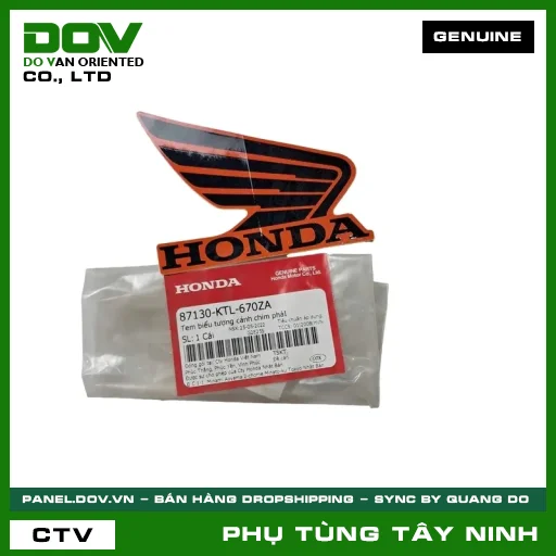 TEM BIỂU TƯỢNG CÁNH CHIM PHẢI — 87130KTL670ZA