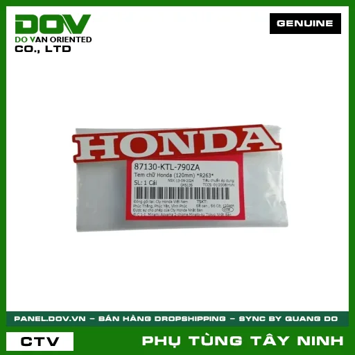TEM CHỮ HONDA (120MM) *R263* — 87130KTL790ZA