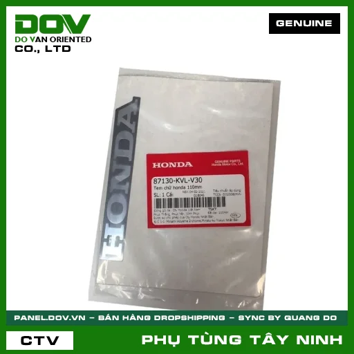 TEM CHỮ HONDA 110MM — 87130KVLV30