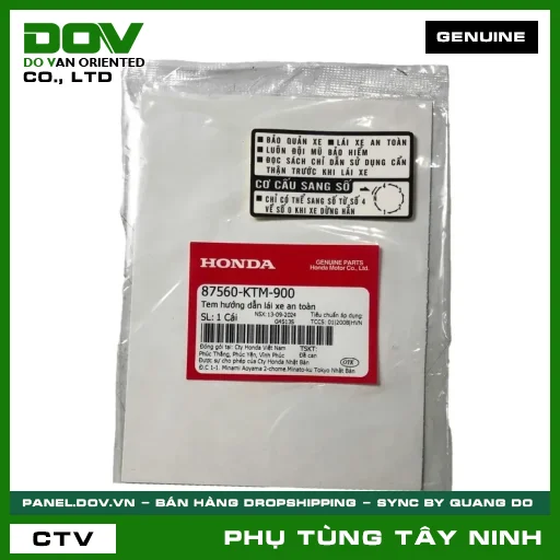 TEM HƯỚNG DẪN LÁI XE AN TOÀN — 87560KTM900