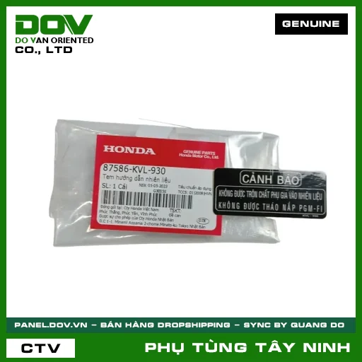 TEM HƯỚNG DẪN NHIÊN LIỆU — 87586KVL930