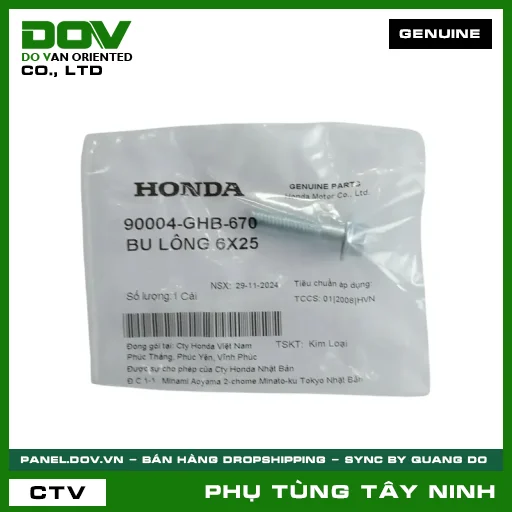 BU LÔNG (ỐC) 6X25 — 90004GHB670