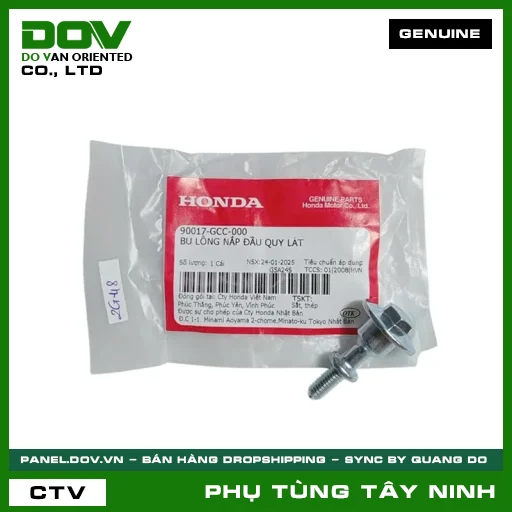 BU LÔNG (ỐC) NẮP ĐẦU QUY LÁT — 90017GCC000