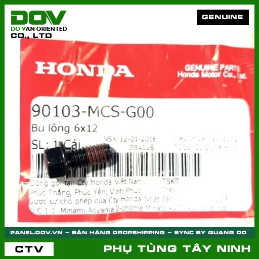 BU LÔNG (ỐC) 6X12 — 90103MCSG00
