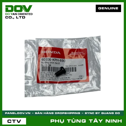 BU LÔNG (ỐC) CHÌM 6X10 — 90106KPH690