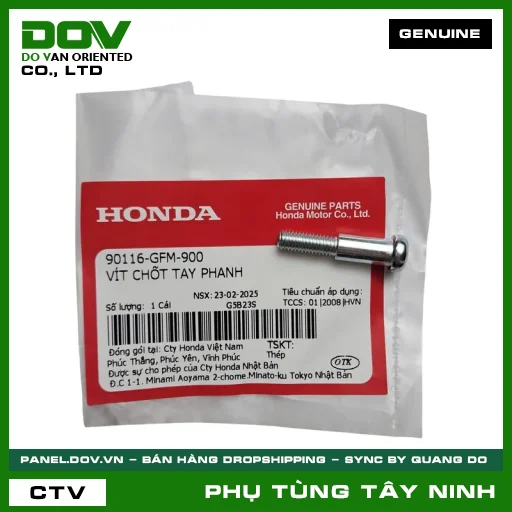 VÍT CHỐT TAY PHANH — 90116GFM900