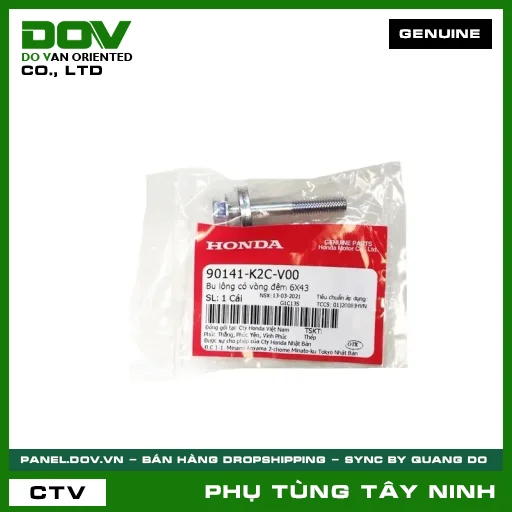 BU LÔNG (ỐC) CÓ VÒNG ĐỆM 6X43 — 90141K2CV00