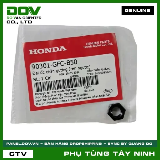 ĐAI ỐC (Ê CU) CHÂN GƯƠNG (REN NGƯỢC) — 90301GFCB50