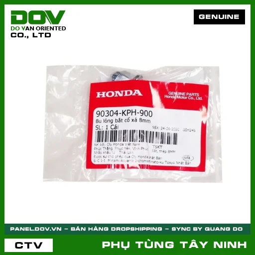 ĐAI ỐC (Ê CU) LỤC GIÁC CÓ MŨ 8MM — 90304KPH900