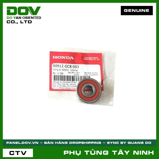 VÒNG BI 6201 (1 MẶT CHẮN BỤI) — 90912GC8003