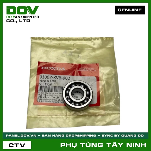 VÒNG BI 6201 KHÔNG PHỚT CHẮN BỤI — 91007KVB902
