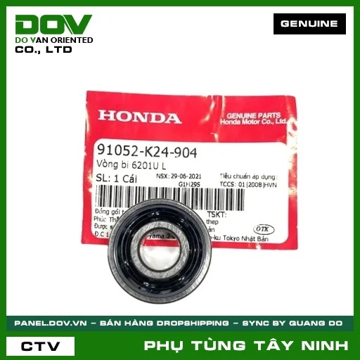 VÒNG BI 6201UL (1 MẶT CHẮN BỤI) — 91052K24904