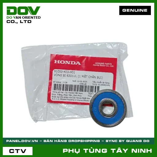 VÒNG BI 6301UL (1 MẶT CHẮN BỤI) — 91053K03H01