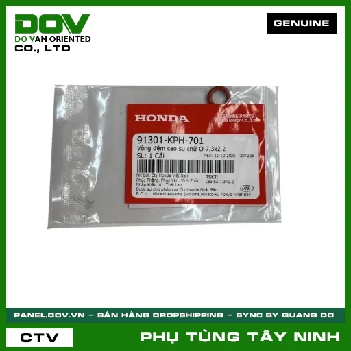 VÒNG ĐỆM CAO SU CHỮ O 7.3X2.2 — 91301KPH701