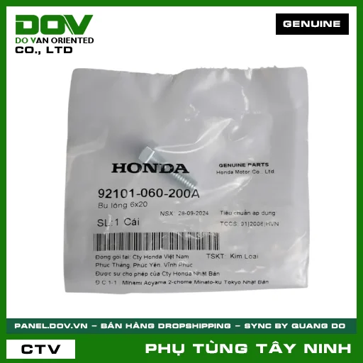 BU LÔNG (ỐC) 6X20 — 92101060200A