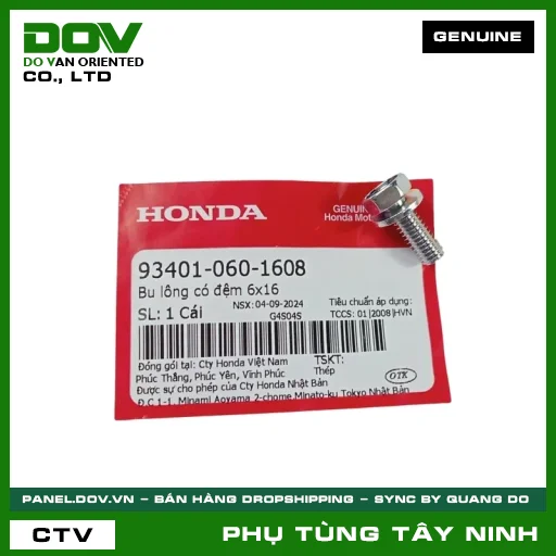 BU LÔNG (ỐC) CÓ ĐỆM 6X16 — 934010601608