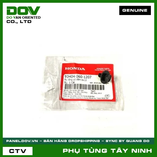 BU LÔNG (ỐC) CÓ ĐỆM 6X12 — 934040601207