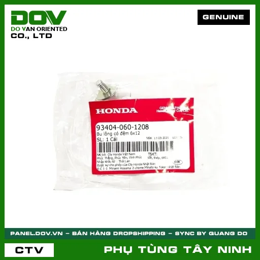BU LÔNG (ỐC) CÓ ĐỆM 6X12 — 934040601208