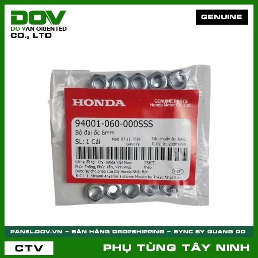 BỘ ĐAI ỐC (Ê CU) 6MM — 94001060000SSS