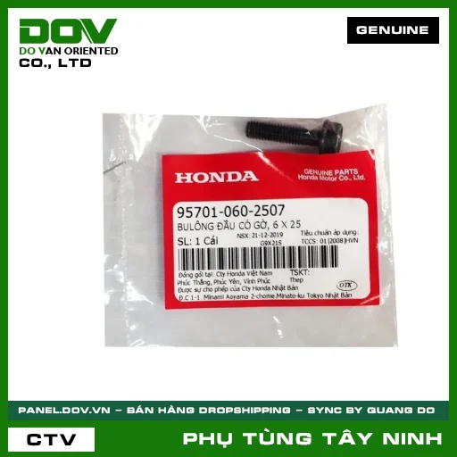 BULÔNG ĐẦU CÓ GỜ, 6 X 25 — 957010602507