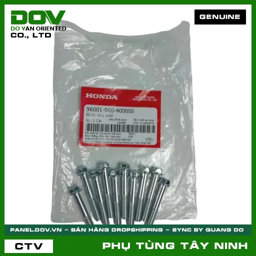 BỘ BU LÔNG (ỐC) 6X40 — 960010604000SS