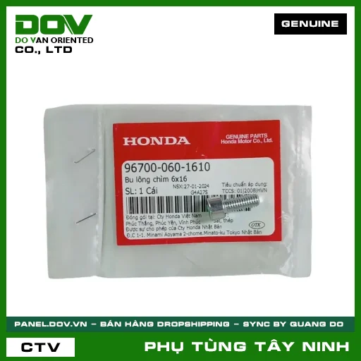 BU LÔNG (ỐC) CHÌM 6X16 — 967000601610