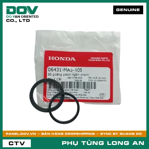 BỘ GIOĂNG PISTON NGÀM PHANH HONDA ADV350, CB1000R, CB250 NIGHTHAWK, CB350 H'NESS, CB500F, CB500X, CBR500R, GOLDWING, LEAD 110, MSX 125, NX500, REBEL 300, REBEL 500, SH 125/150 — 06431MA3405