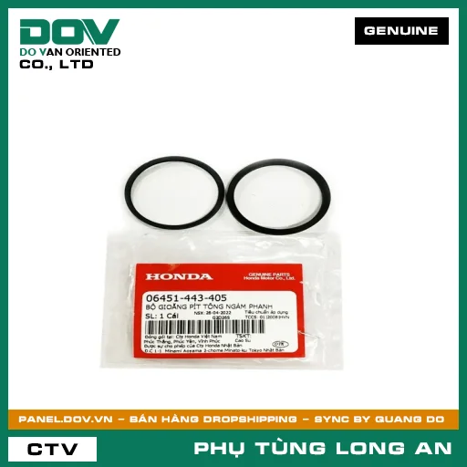 BỘ GIOĂNG PISTON NGÀM PHANH HONDA NX500, SH 125/160 — 06451443405