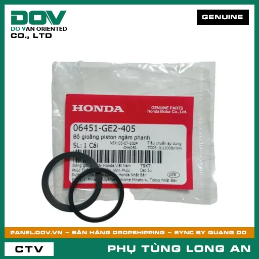 BỘ GIOĂNG PISTON NGÀM PHANH HONDA CB150R, CB300R, CB500F, CBR500R, CLICK 110, FUTURE NEO, GOLDWING, MSX 125, PCX, PCX 125, PCX 160, SH 125/150, SH 125/160, SH 350, SH MODE, WAVE ALPHA — 06451GE2405