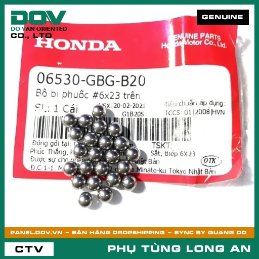 BỘ BI PHUỐC #6X23 TRÊN HONDA AIR BLADE 110, BLADE 110, CLICK 110, DREAM 110, FUTURE 125, FUTURE NEO, PCX, SUPER DREAM, WAVE 100, WAVE ALPHA, WAVE ALPHA 110, WAVE RSX 110, WINNER 150, WINNER R, WINNER X — 06530GBGB20