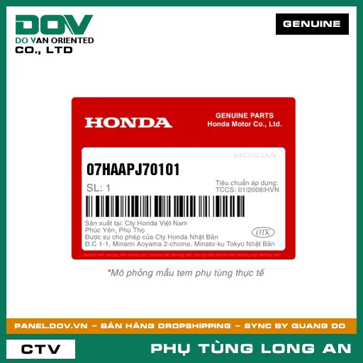 CỜ LÊ BỘ LỌC NHỚT HONDA — 07HAAPJ70101