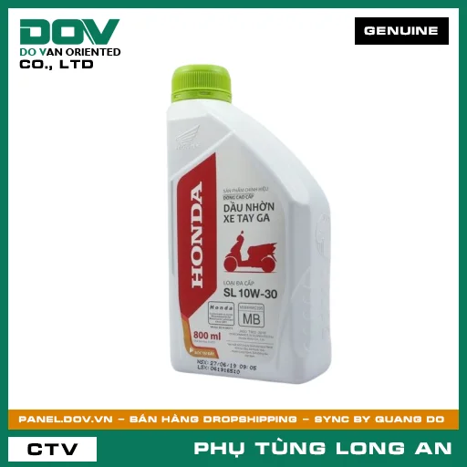 CHAI NHỚT ĐỘNG CƠ XE GA SL-MB10W-30 800ML HONDA  — 082322MBK8LVD