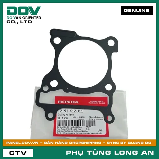 GIOĂNG XY LANH HONDA AIR BLADE 125/160, PCX 160, VARIO 160 — 12191K1ZJ11