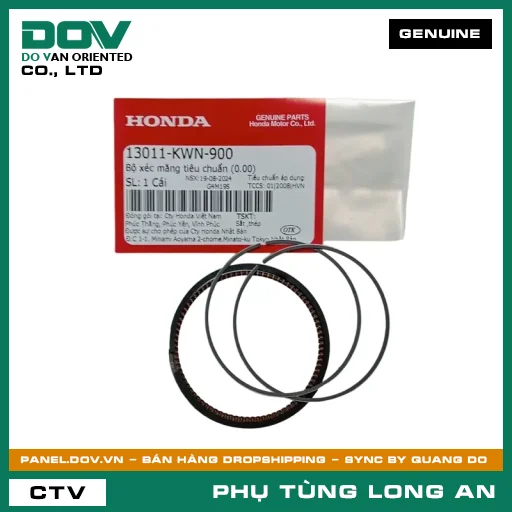 BỘ XÉC MĂNG TIÊU CHUẨN (0.00) HONDA AIR BLADE 125, LEAD 125, PCX, SH 125/150, SH MODE — 13011KWN900