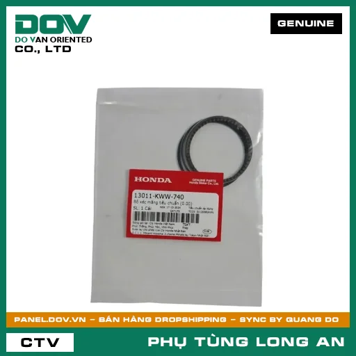 BỘ XÉC MĂNG TIÊU CHUẨN (0.00) HONDA AIR BLADE 110, BLADE 110, DREAM 110, VISION 110, WAVE ALPHA 110, WAVE RSX 110 — 13011KWW740