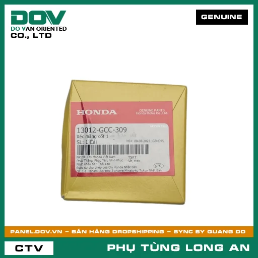 BỘ XÉC MĂNG CỐT 1 (0.25) HONDA AIR BLADE 110, CLICK 110 — 13012GCC309
