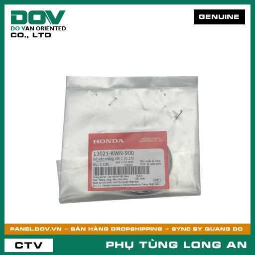 BỘ XÉC MĂNG CỐT 1 (0.25) HONDA AIR BLADE 125, LEAD 125, PCX, PCX 125, SH 125/150, SH MODE — 13021KWN900