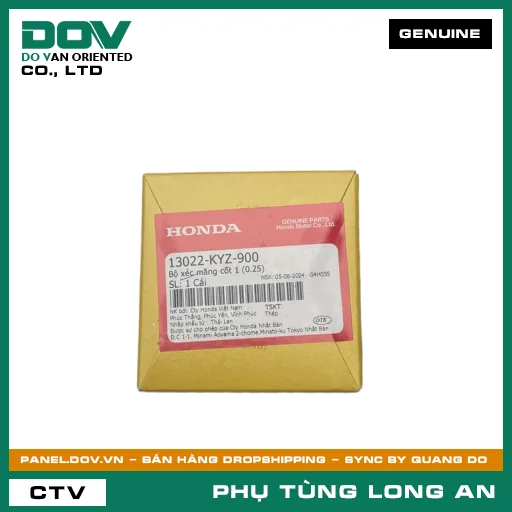 BỘ XÉC MĂNG CỐT 1 (0.25) HONDA FUTURE 125, MSX 125, SUPER CUB C125 — 13022KYZ900