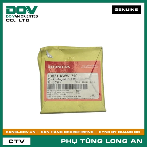 BỘ XÉC MĂNG CỐT 2 (0.50) HONDA AIR BLADE 110, BLADE 110, DREAM 110, VISION 110, WAVE ALPHA 110, WAVE RSX 110 — 13031KWW740