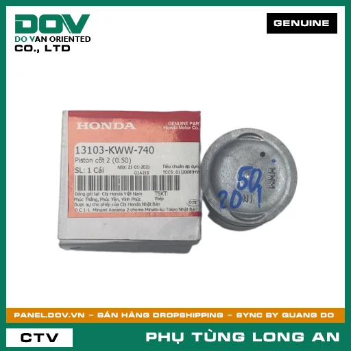 PISTON CỐT 2 (0.50) HONDA BLADE 110, DREAM 110, WAVE ALPHA 110, WAVE RSX 110 — 13103KWW740