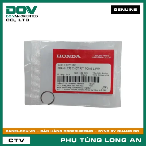 PHANH CÀI CHỐT PÍT TÔNG 13MM HONDA AIR BLADE 125/150, AIR BLADE 125/160, CB150R, CBR150R, LEAD 125, PCX, PCX 125/150, PCX 160, SH 125/150, SH 125/160, SH MODE, VARIO 160, WINNER 150, WINNER R, WINNER X — 13115KZY700