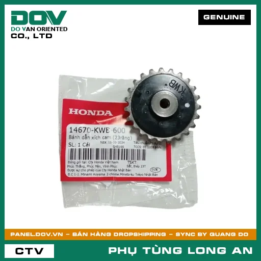 BÁNH DẪN XÍCH CAM (23RĂNG) HONDA BLADE 110, DREAM 110, WAVE ALPHA 110, WAVE RSX 110 — 14670KWB600